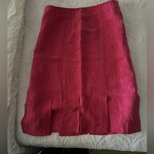 Susan Bristol Silk and Linen Pink Skirt
